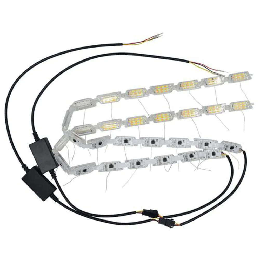 2pcs Flexible LED Strip Light DRL Daytime Running Light