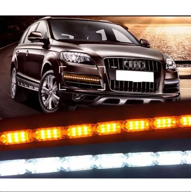 2pcs Flexible LED Strip Light DRL Daytime Running Light