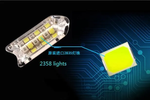 2pcs Flexible LED Strip Light DRL Daytime Running Light