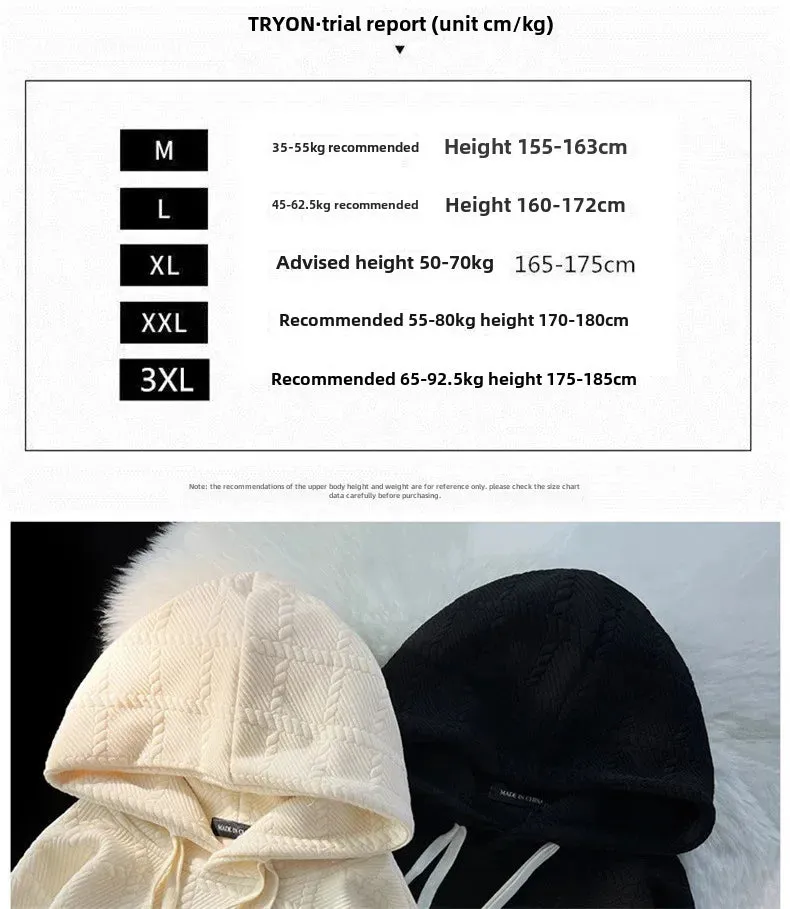 Aidase Autumn Men's Solid Color Japanese Trendy Brand Casual Hooded Sweatshirt Loose Fit Hoodies Sweatshirts Autumn Collection