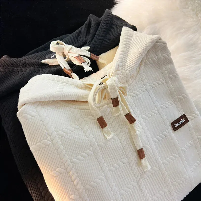 Aidase Autumn Men's Solid Color Japanese Trendy Brand Casual Hooded Sweatshirt Loose Fit Hoodies Sweatshirts Autumn Collection