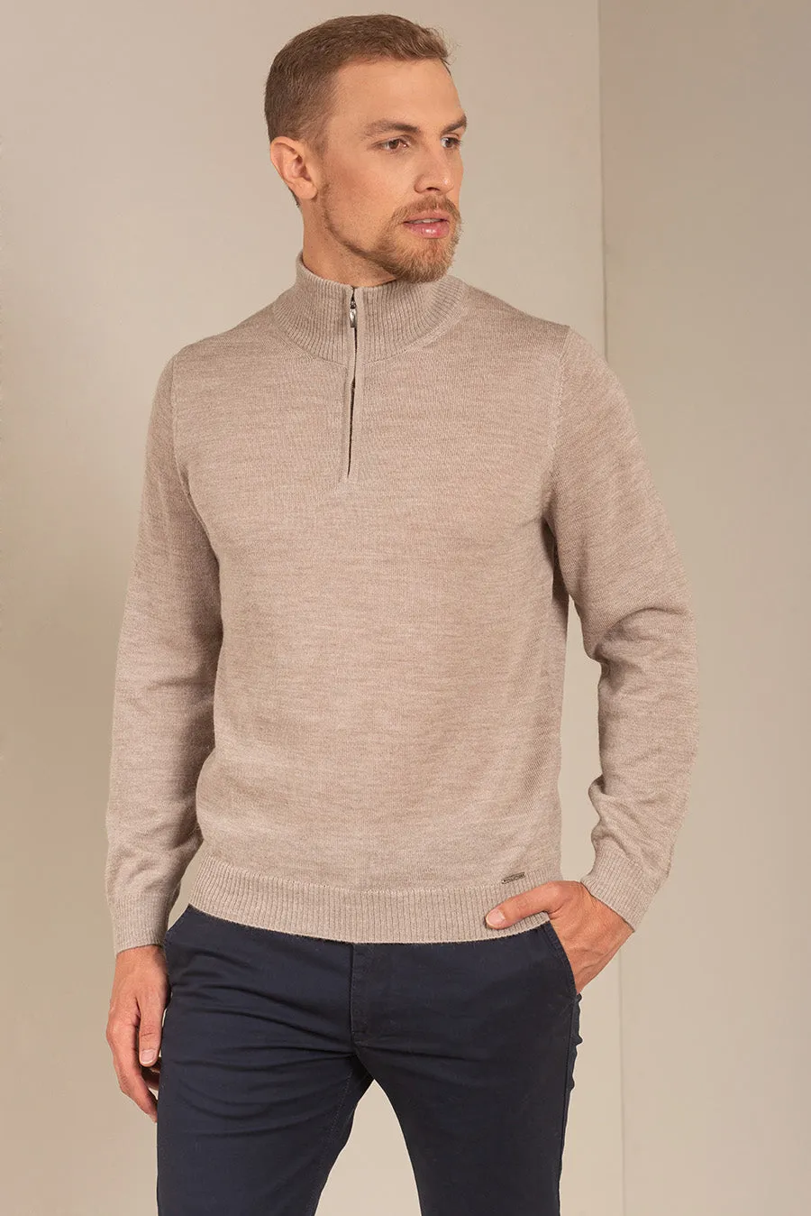 Albert Sweater Baby Alpaca Color Polvo