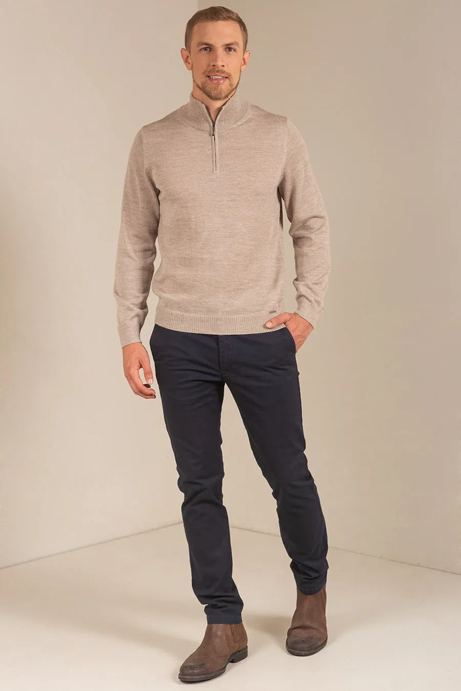 Albert Sweater Baby Alpaca Color Polvo