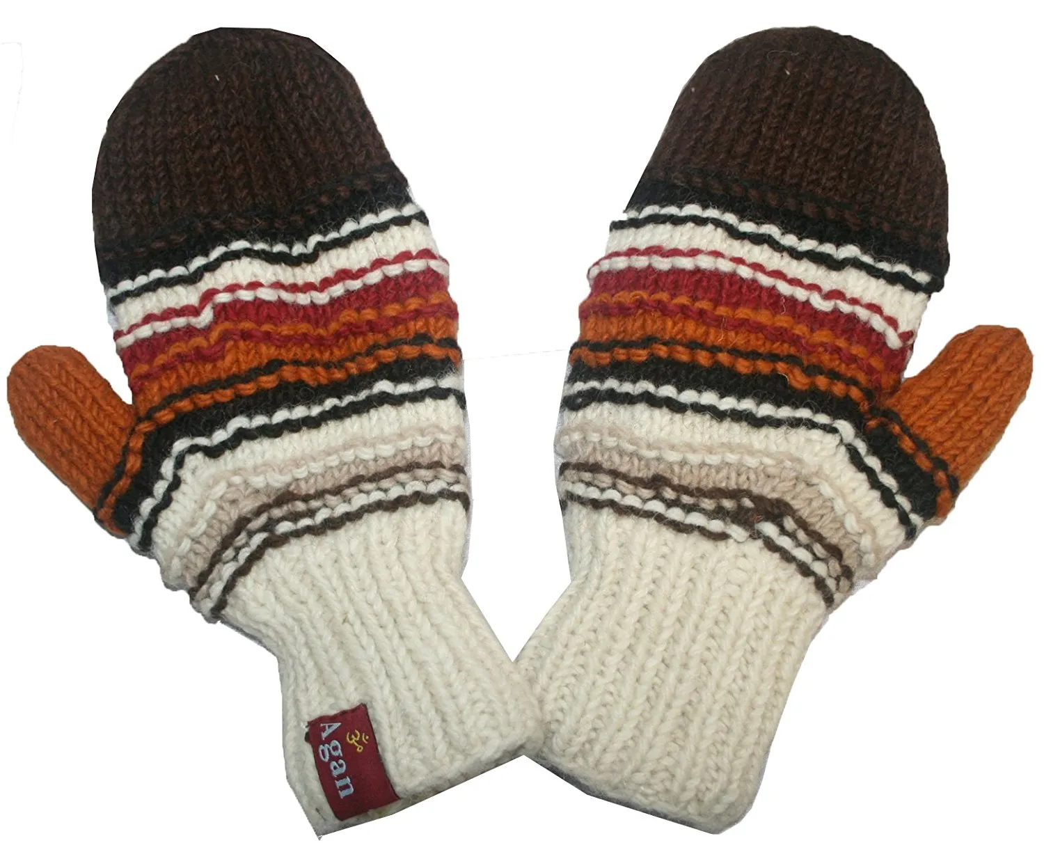 Assorted Designer's Style Highland Wool Knit Beanie Earflap Mitten