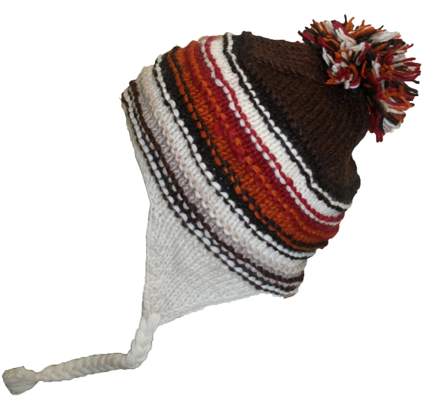 Assorted Designer's Style Highland Wool Knit Beanie Earflap Mitten