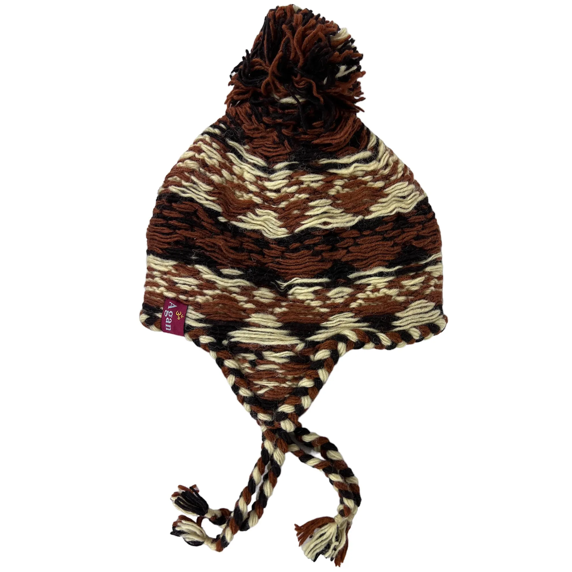 Assorted Designer's Style Highland Wool Knit Beanie Earflap Mitten