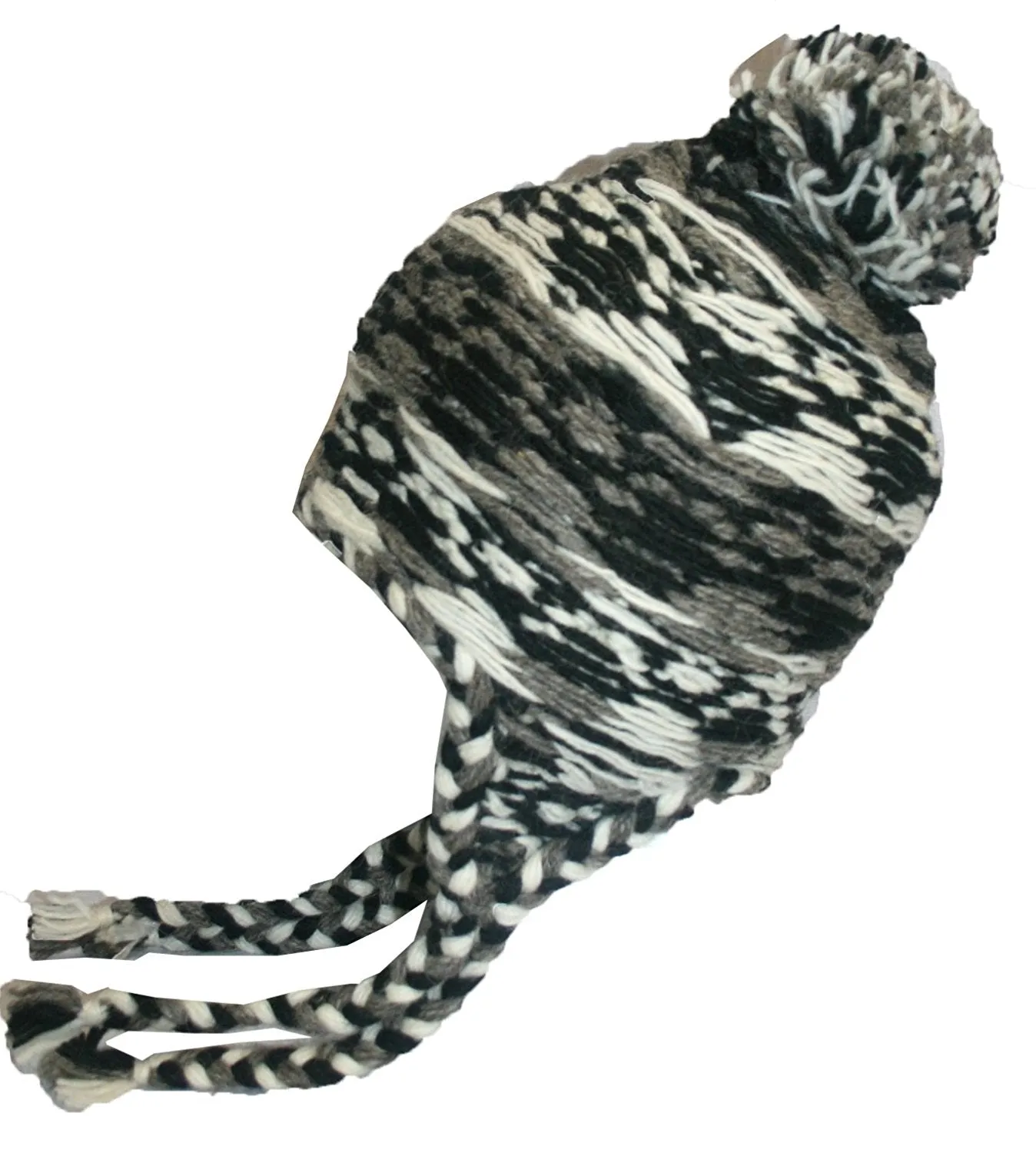 Assorted Designer's Style Highland Wool Knit Beanie Earflap Mitten