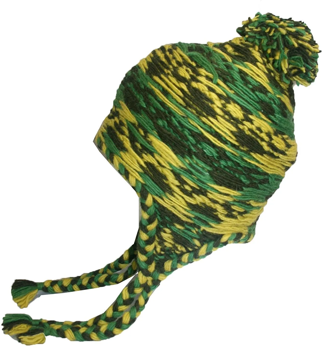 Assorted Designer's Style Highland Wool Knit Beanie Earflap Mitten