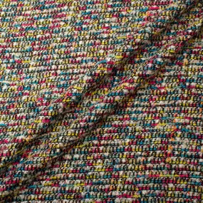 Black & Multi-Coloured Wool Blend Bouclé