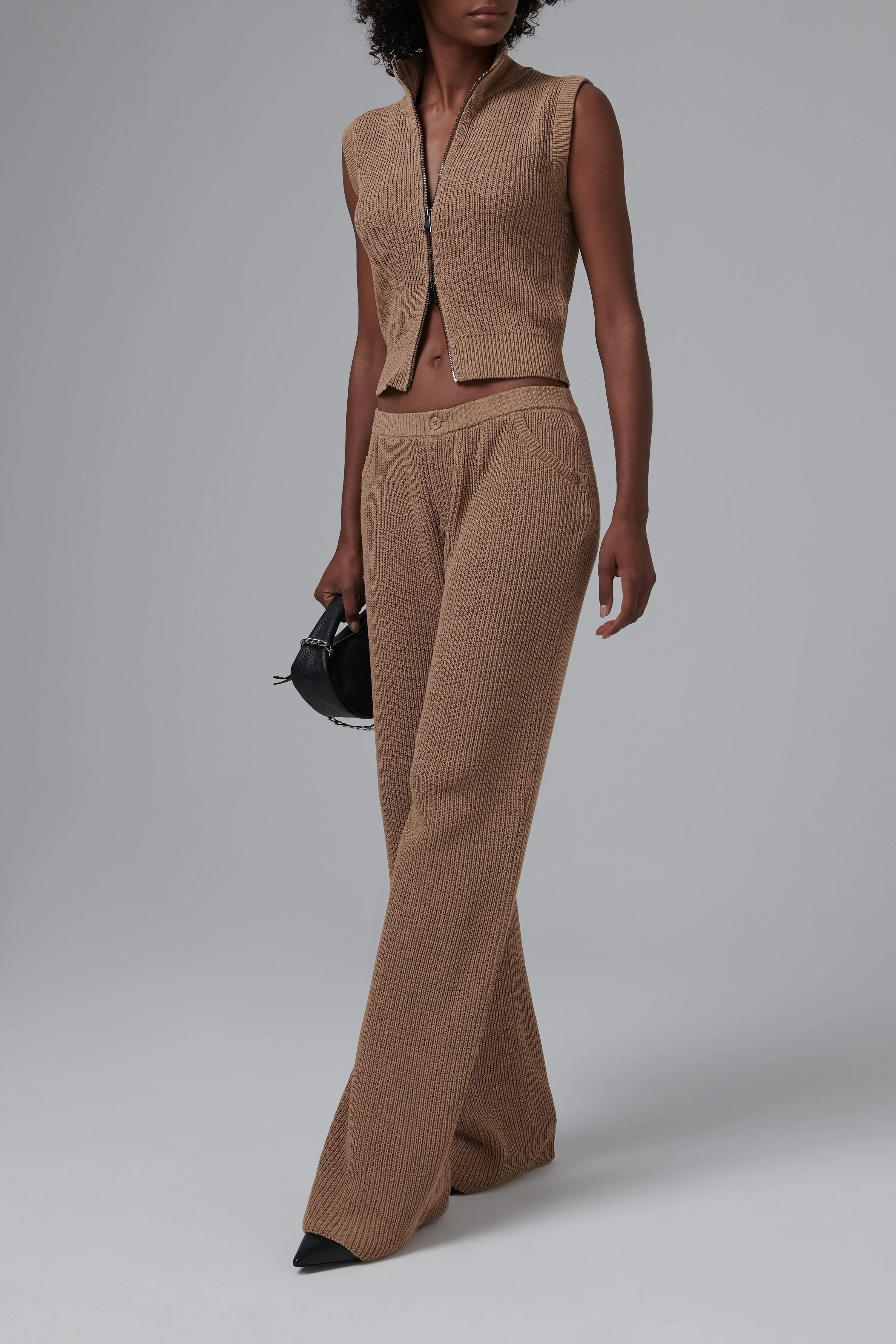Brown Aries Knit Pants