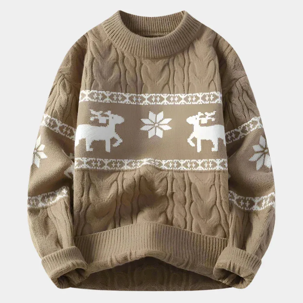 Cashmere Beige Christmas Sweater