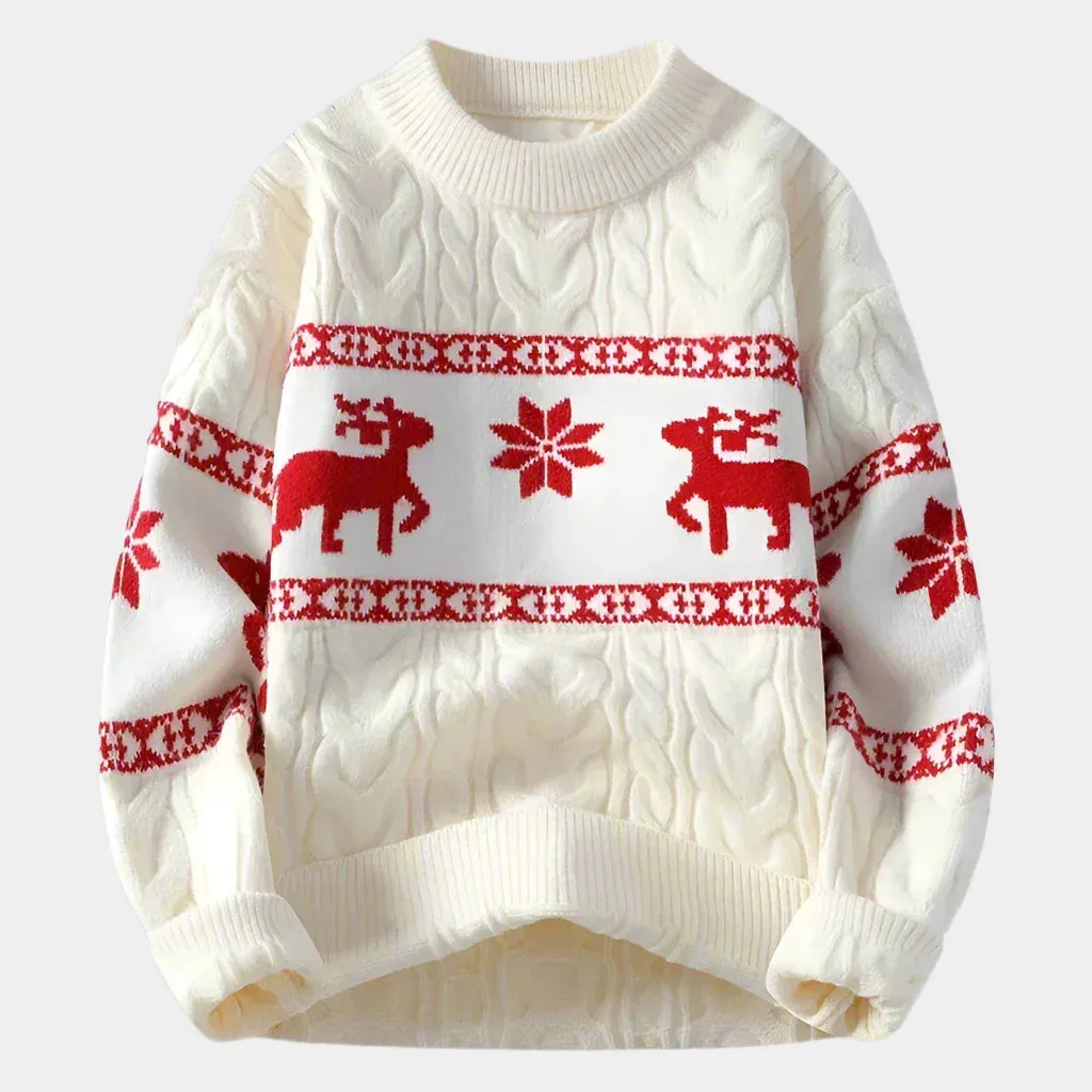 Cashmere Beige Christmas Sweater