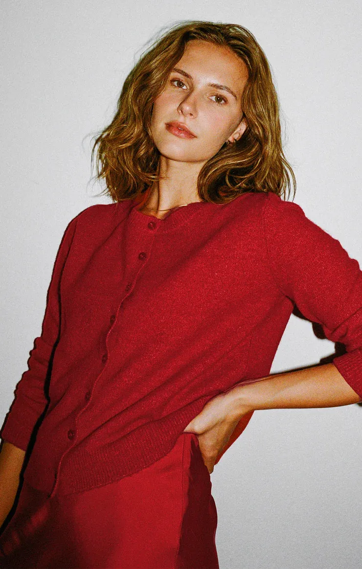 Classic Red Cardigan