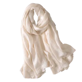 Creamy White Fashion Scarf