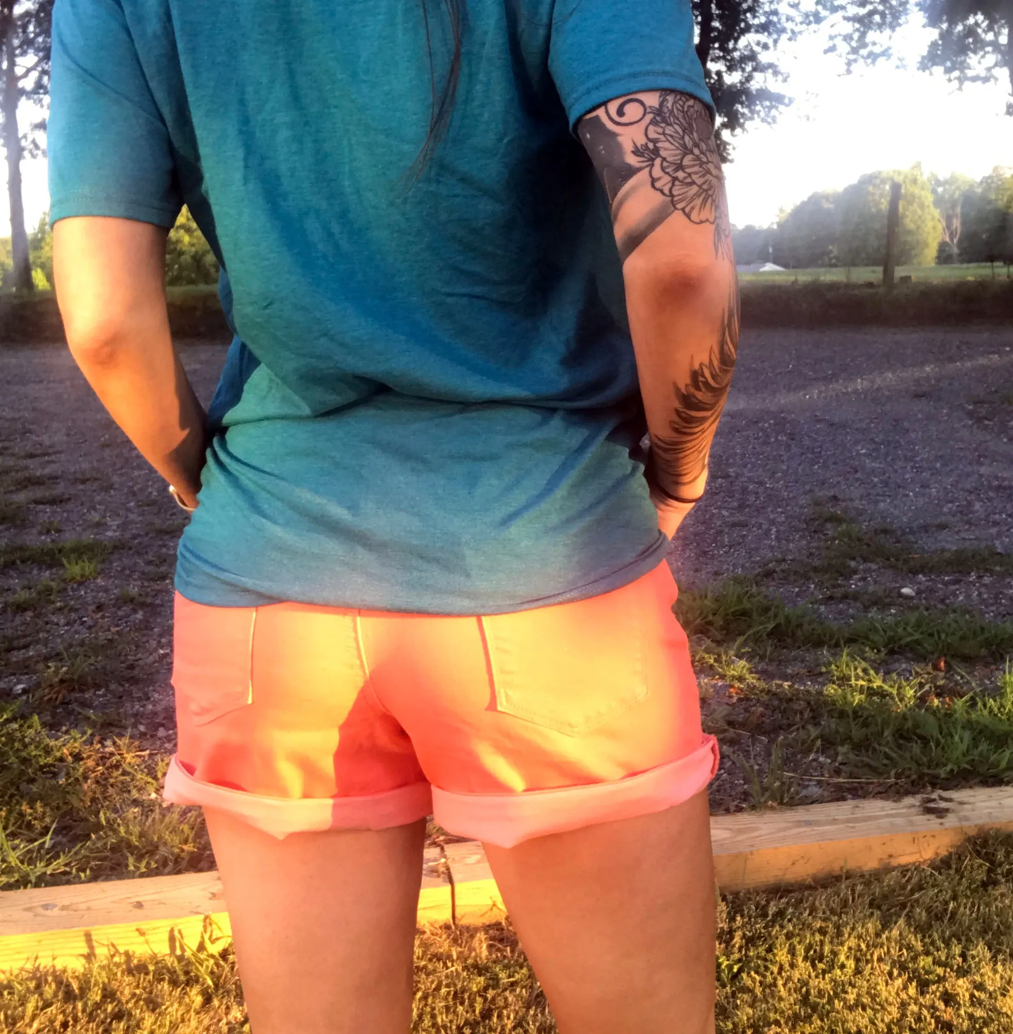 Easy Like Sunday Morning Coral Shorts