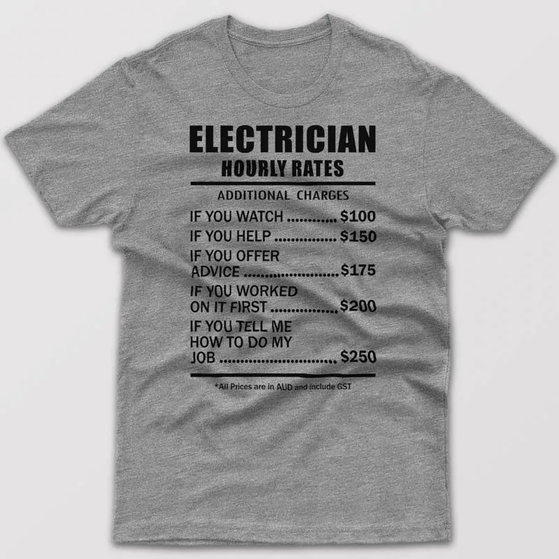 Electrician Rates - T-shirt