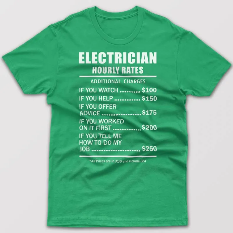 Electrician Rates - T-shirt