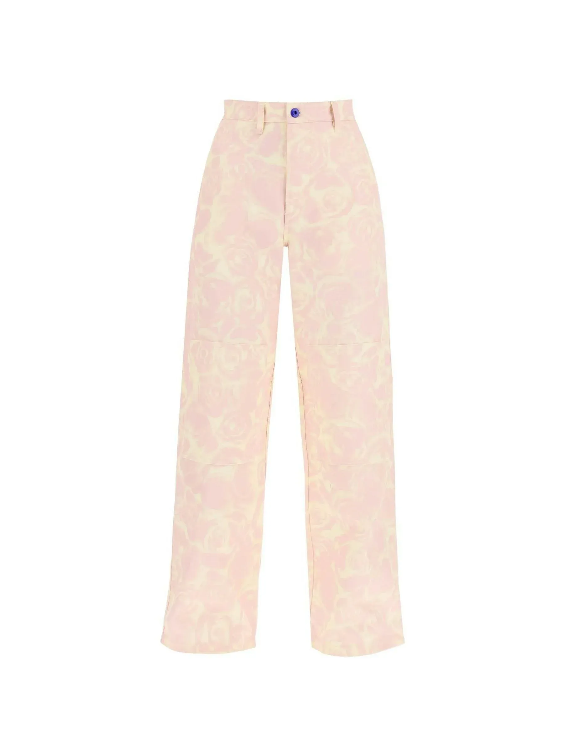 Floral Cotton Workwear Trousers