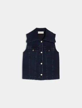 IBLUES Navy Denim Waistcoat