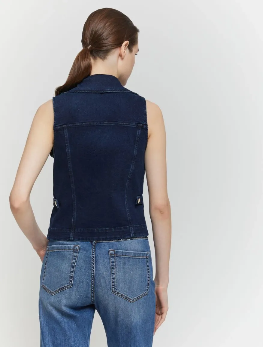 IBLUES Navy Denim Waistcoat