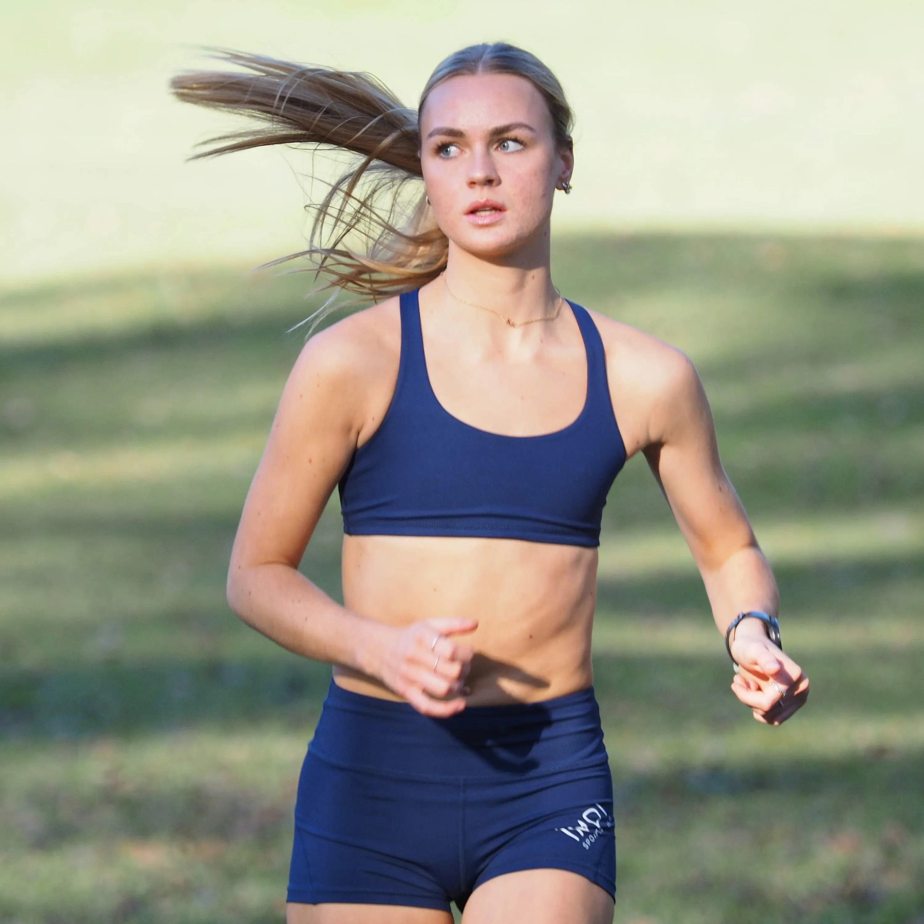 IMPI High Waisted Running Shorts - Navy 1.0