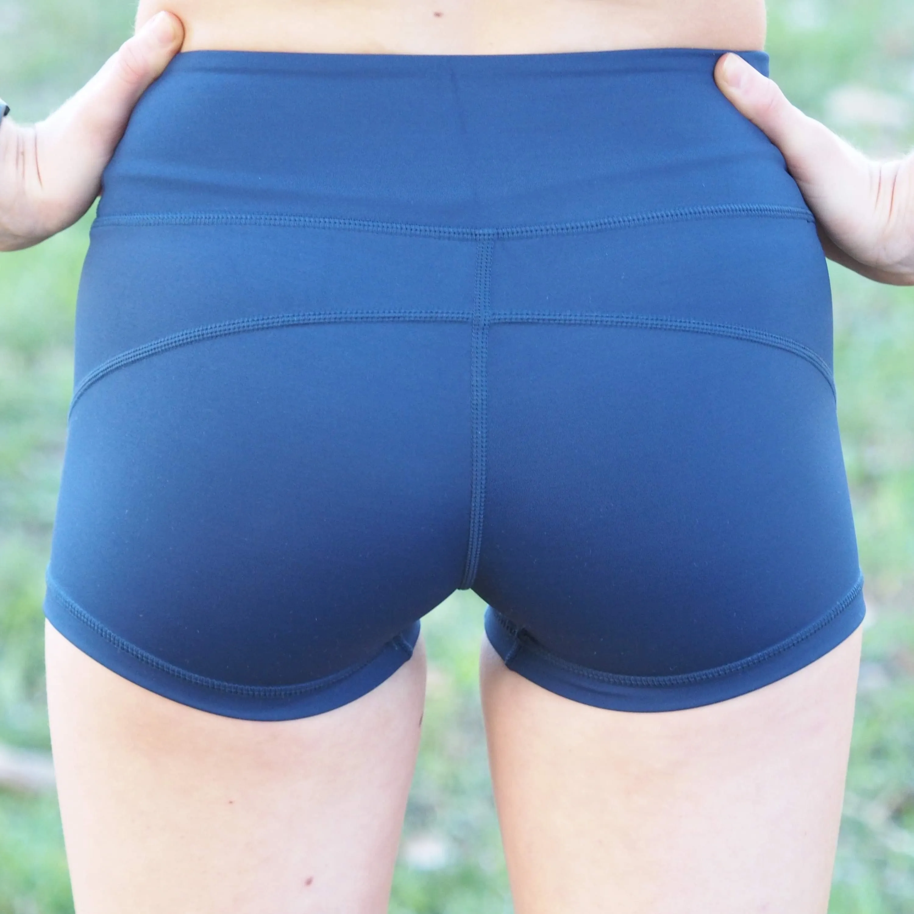 IMPI High Waisted Running Shorts - Navy 1.0