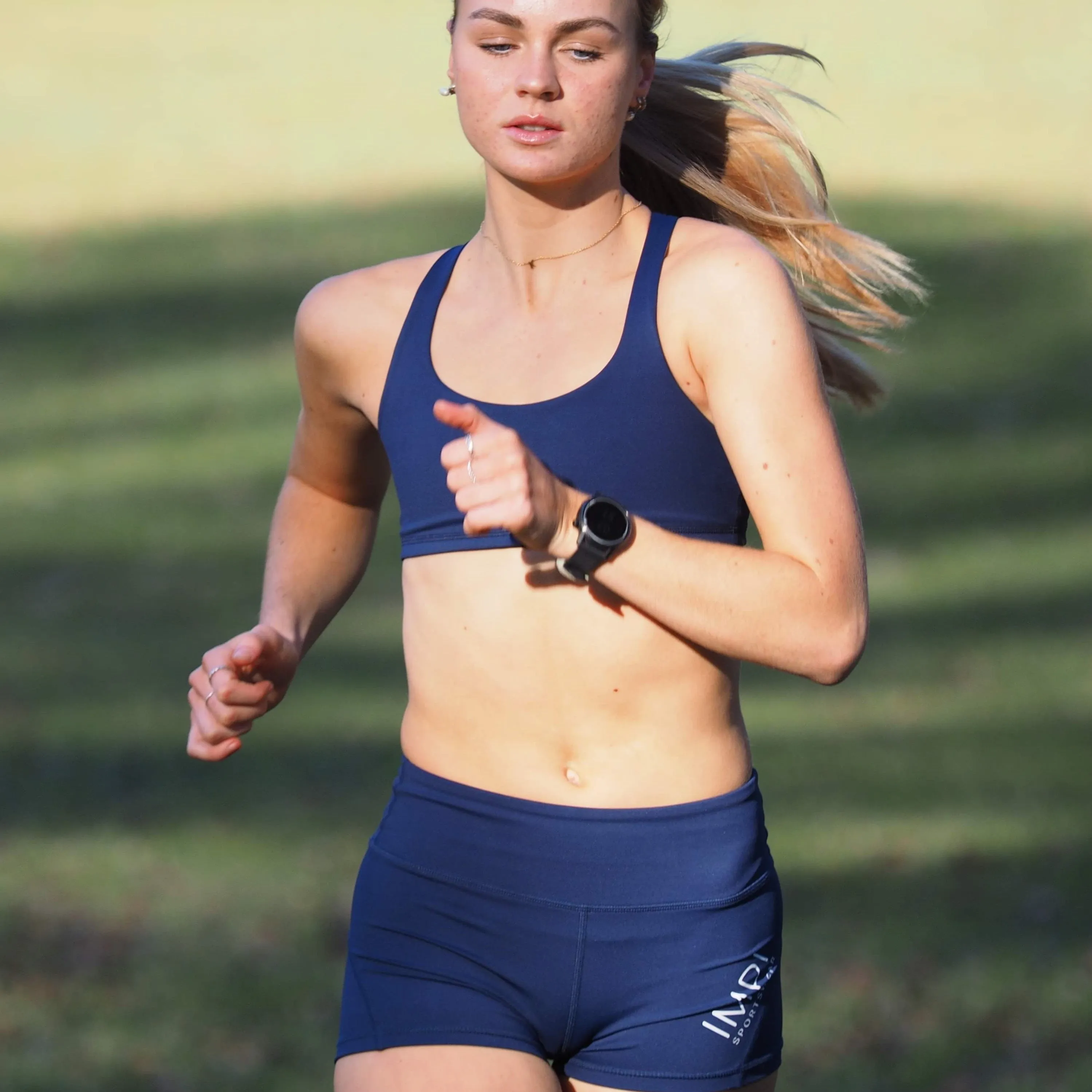 IMPI High Waisted Running Shorts - Navy 1.0