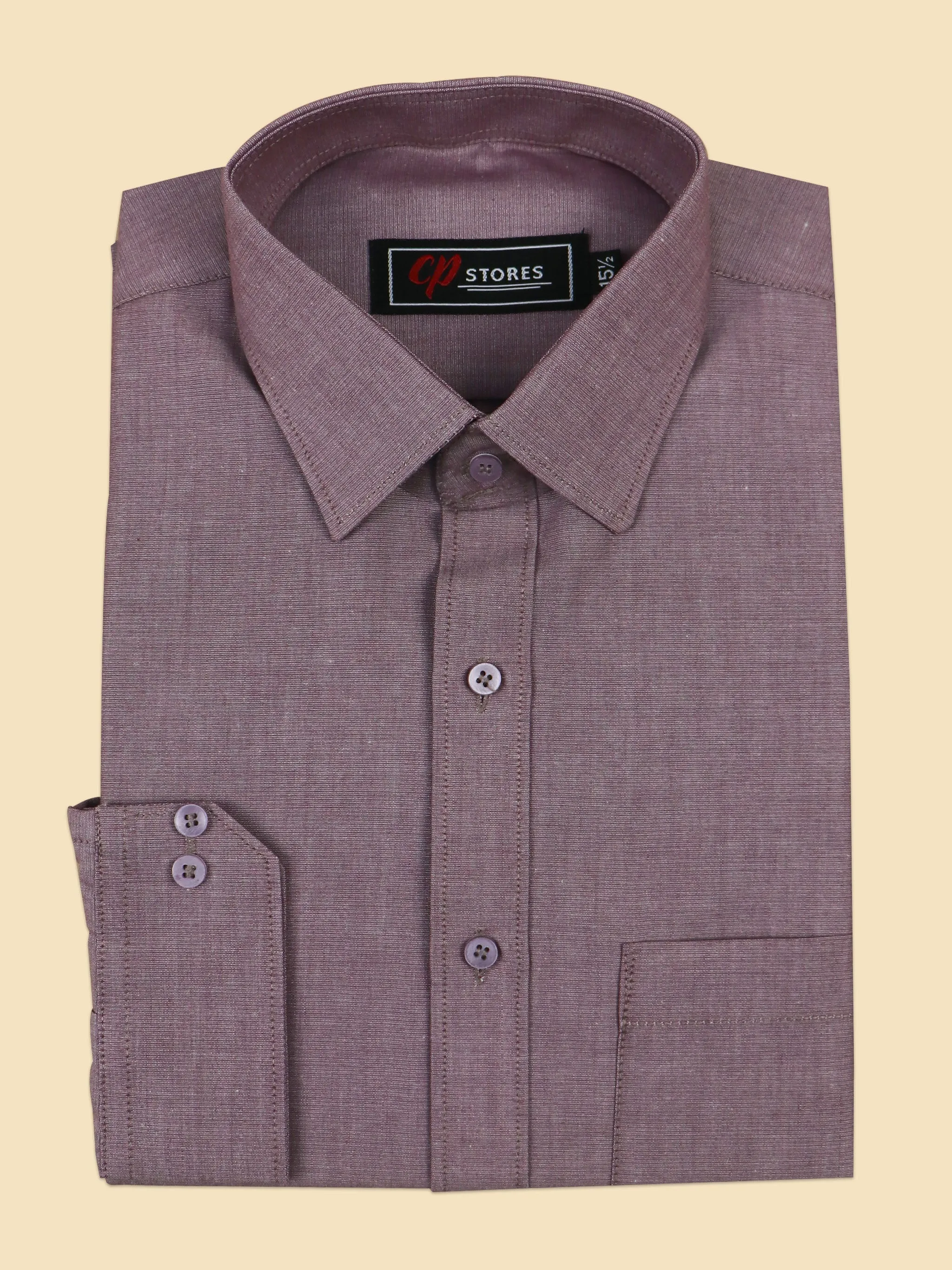 Light Maroon Formal Dress Shirt For Men MFS128