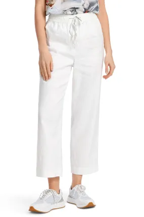 Marc Cain Sports WS 81.47 W03 100 White Cropped Drawstring Trousers