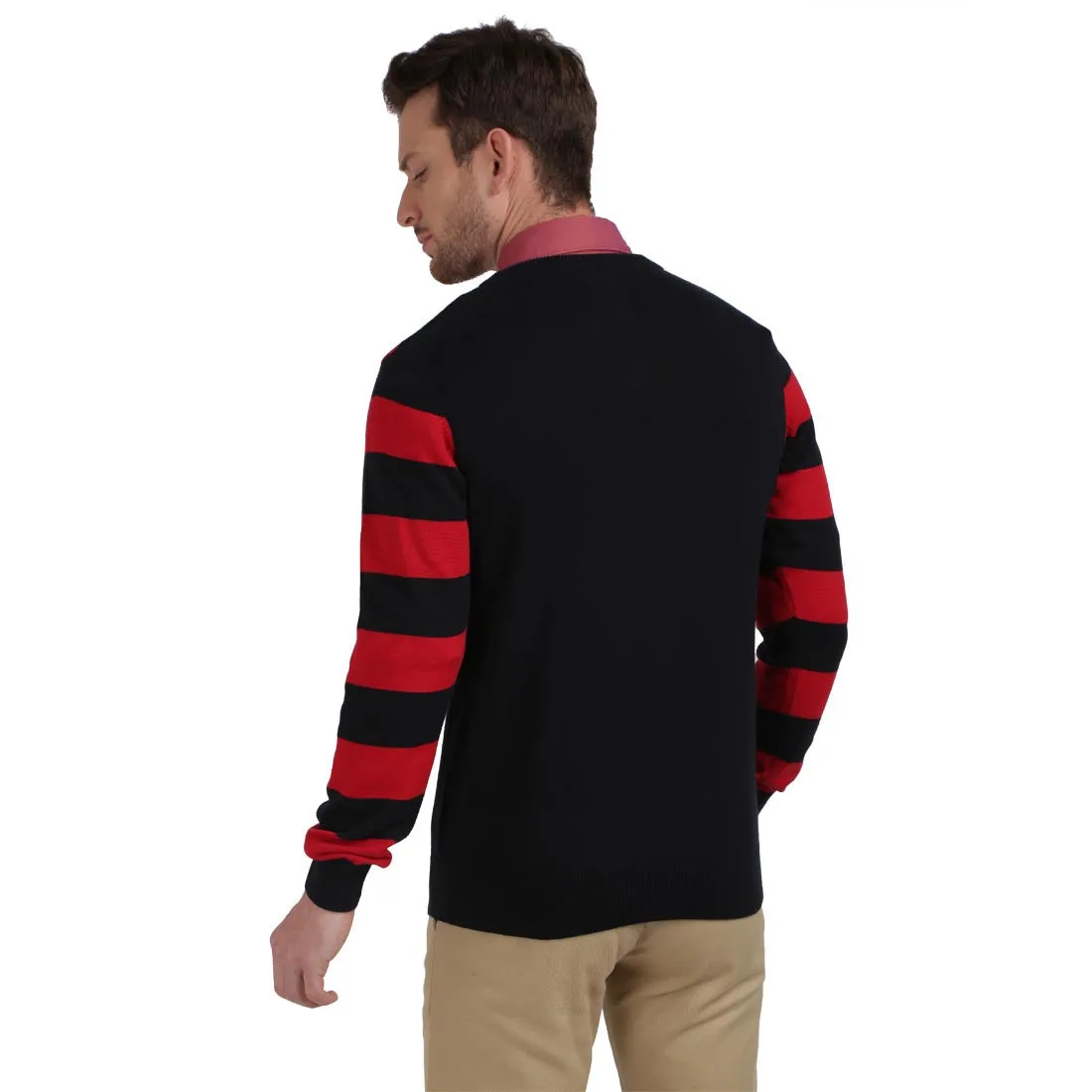 Men Multi-Colour Cotton Sweaters