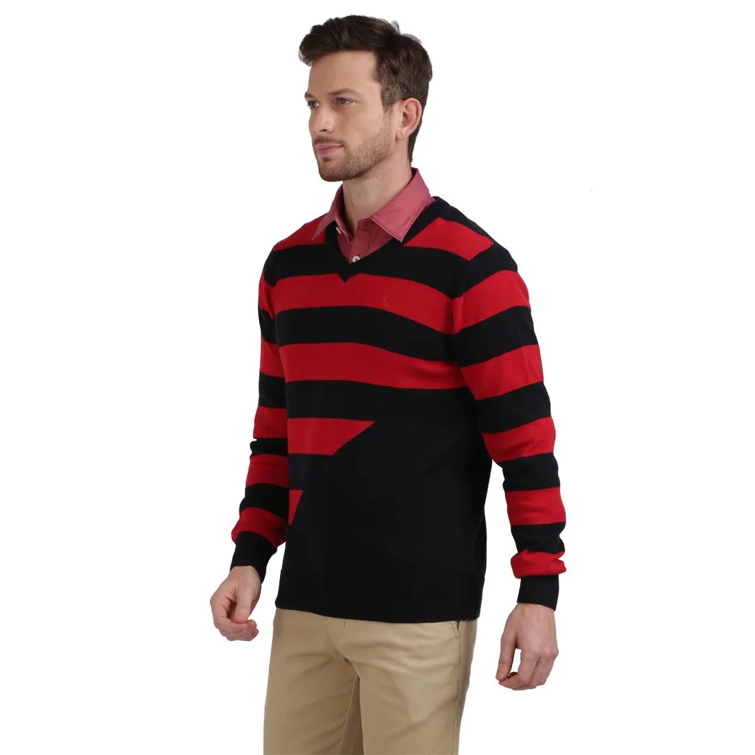Men Multi-Colour Cotton Sweaters