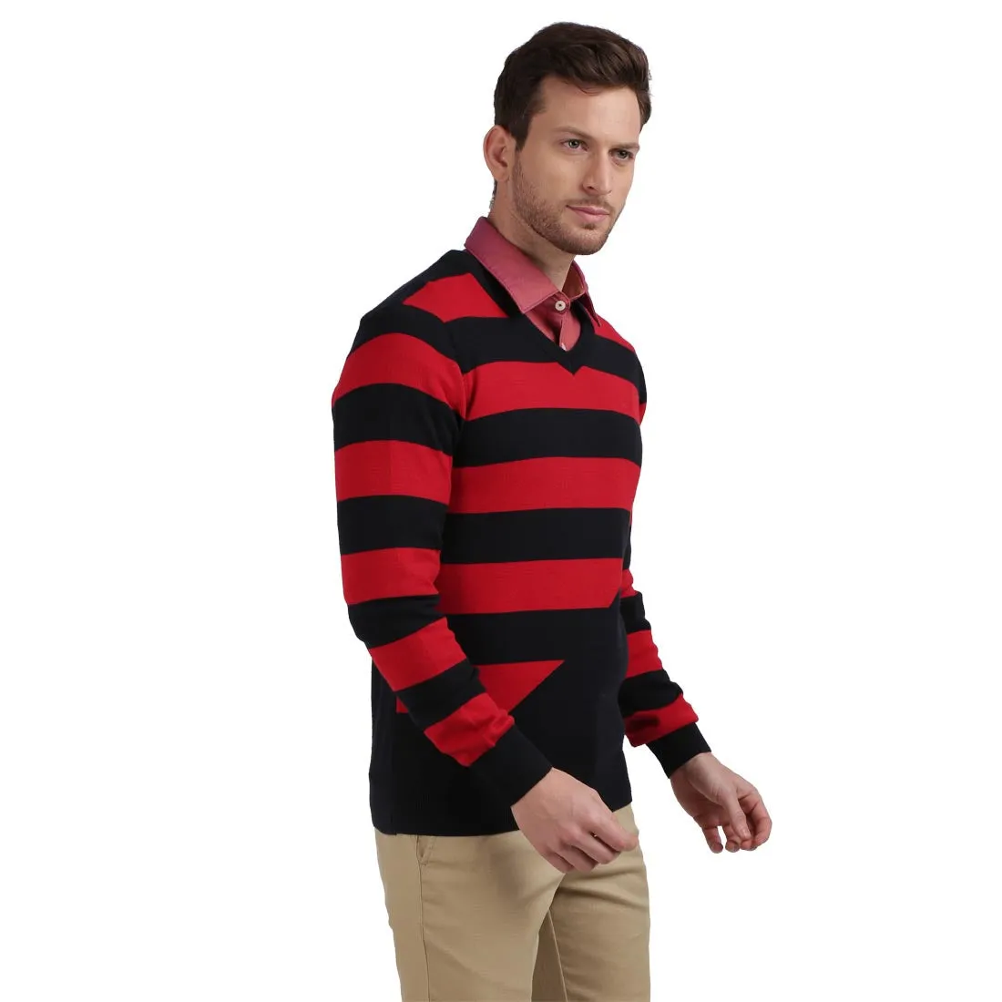 Men Multi-Colour Cotton Sweaters
