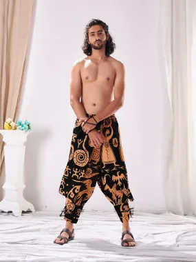 Men's Tribal Print Hippie Harem Balloon Boho Pants For Yoga Dance