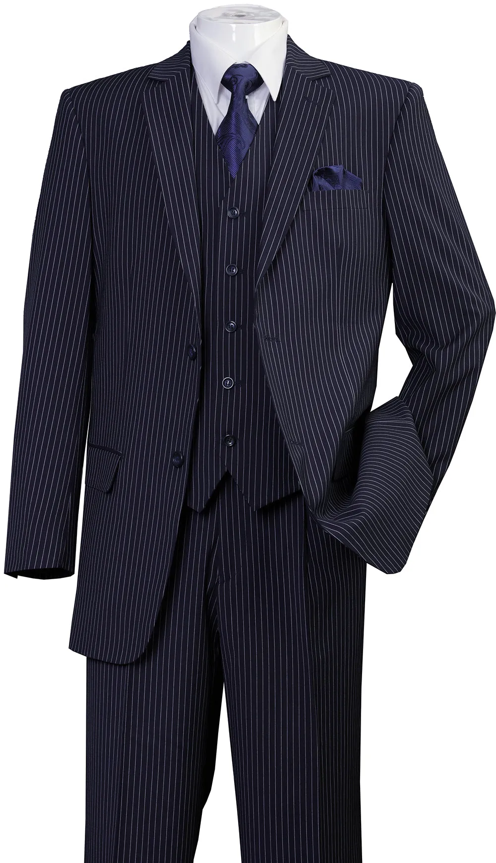 Milano Moda 5702v8-NV Mens Suit