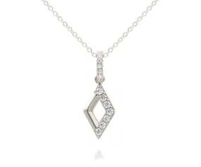 Mini Diamond Pavé Crystal Silver Necklace