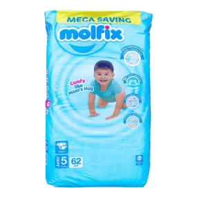 MOLFIX DIAPERS JUNIOR 5 - 62PCS - 11 TO 18 KG
