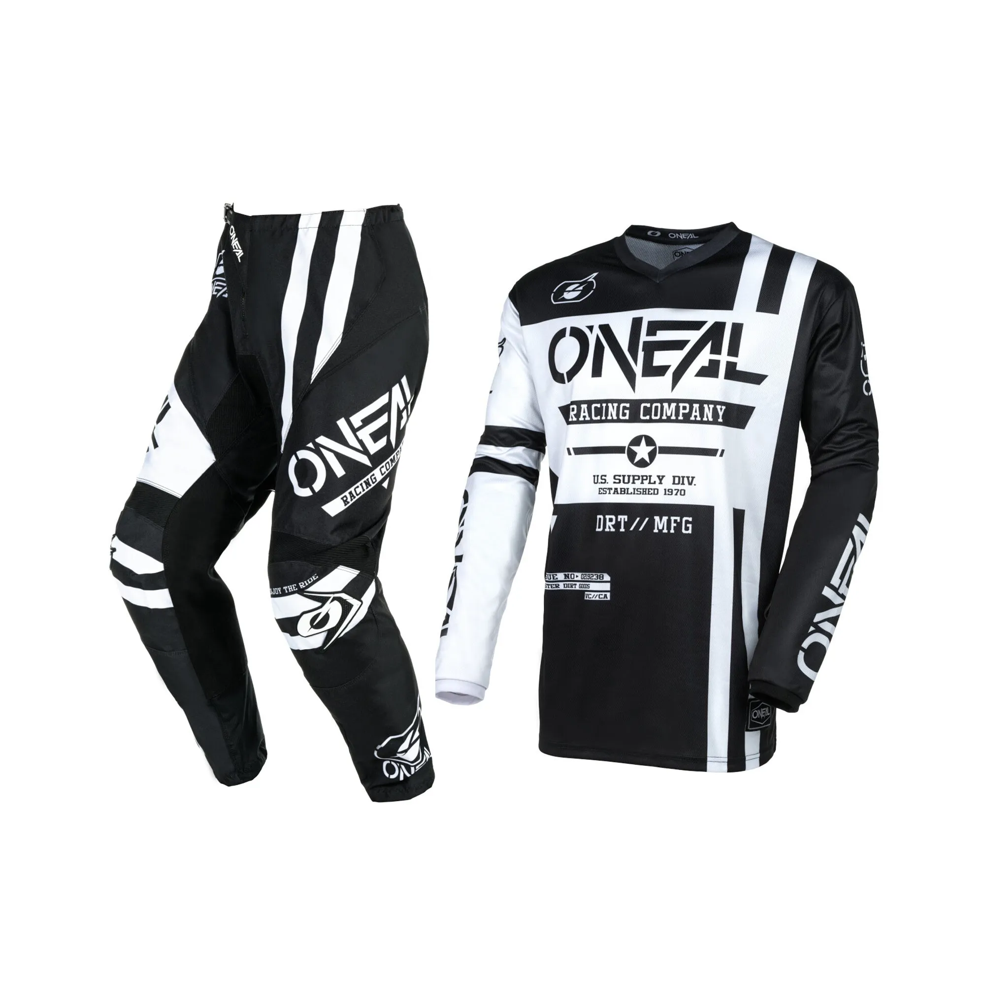 ONEAL Motorcycle Jersey & Pant Suit Black/White - 872373