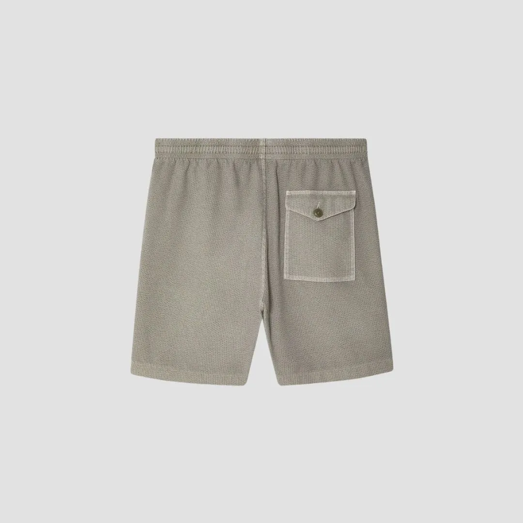 Overdyed Seersucker Easy Short (Khaki)