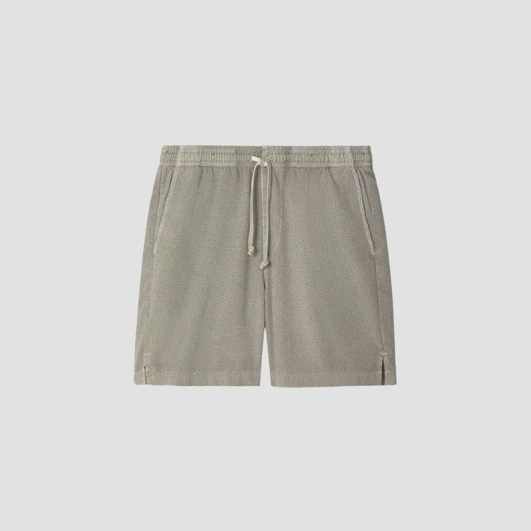 Overdyed Seersucker Easy Short (Khaki)