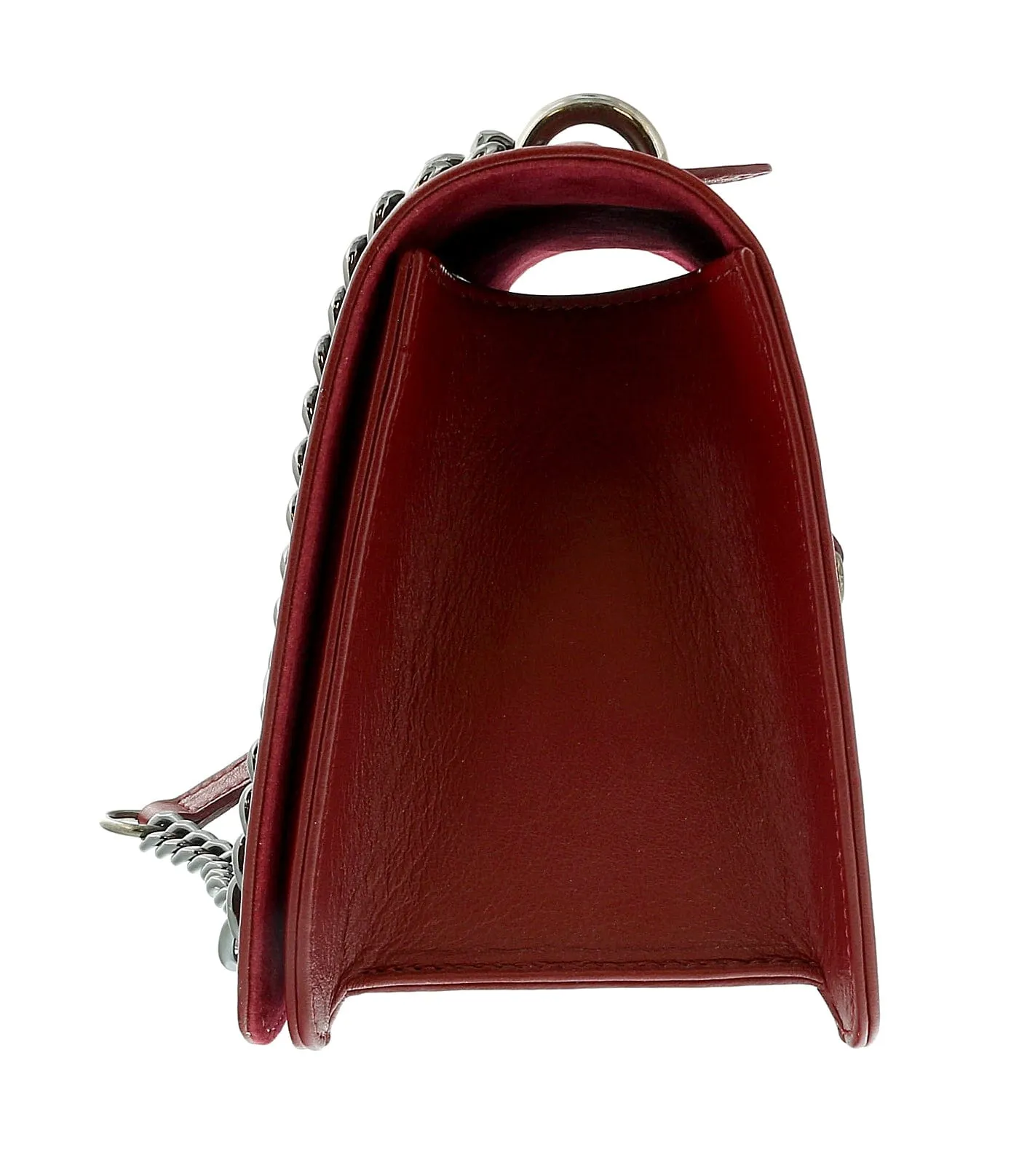 Pierre Cardin Burgundy  Leather Small Structured Shoulder Bag