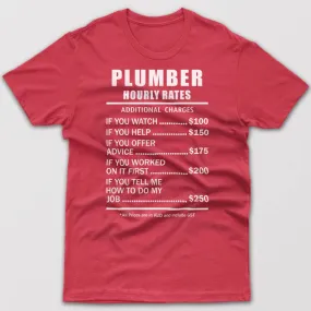 Plumber Hourly Rates - T-shirt