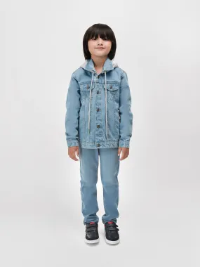 "KIXOX" Denim Jacket With Hood