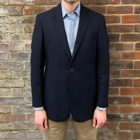Regent - 'Lazlo' Jacket - Dark Navy Blue Birdseye Wool 285g - Reda