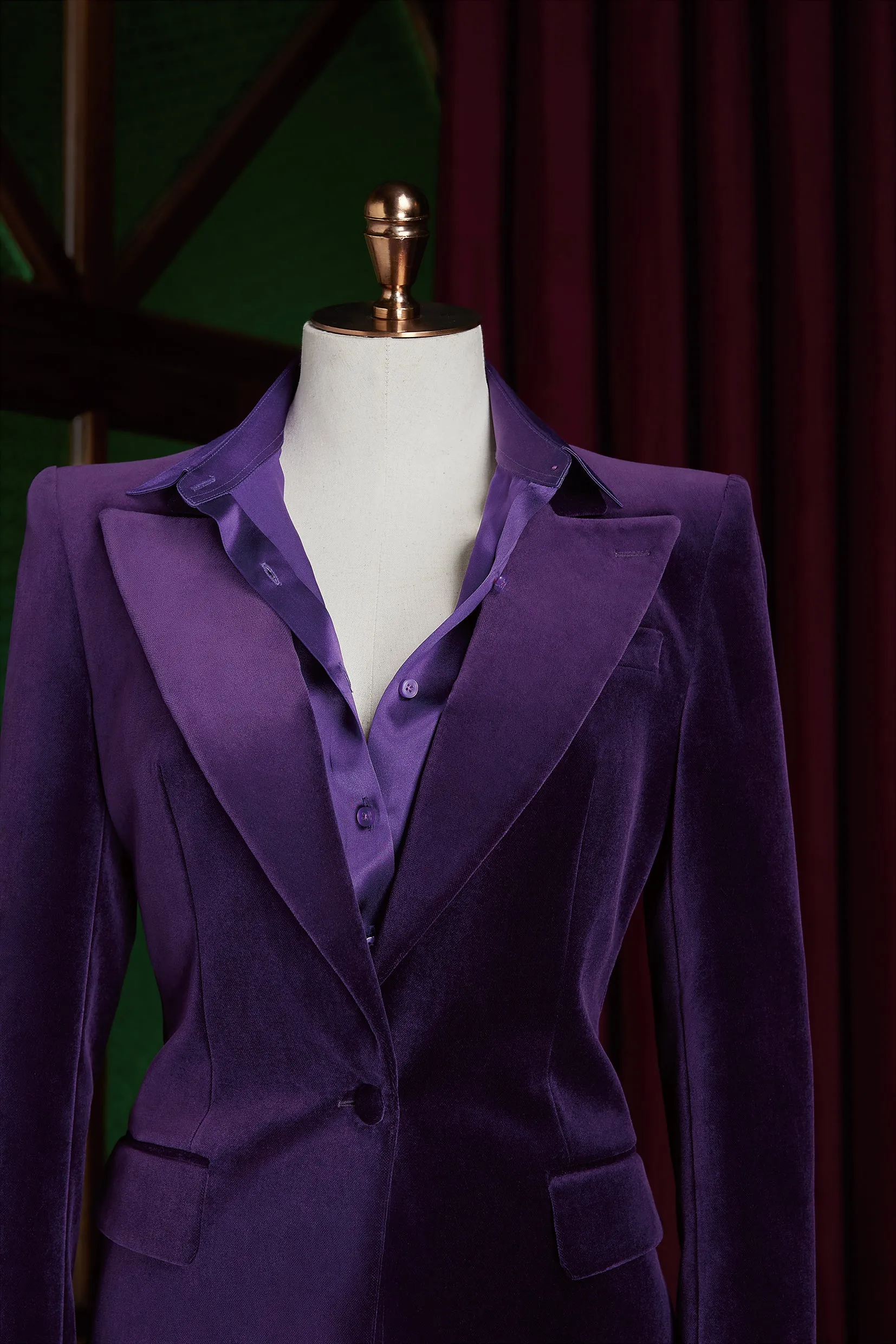 Royal Purple Velvet Suit