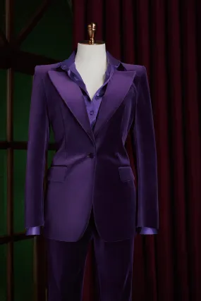 Royal Purple Velvet Suit