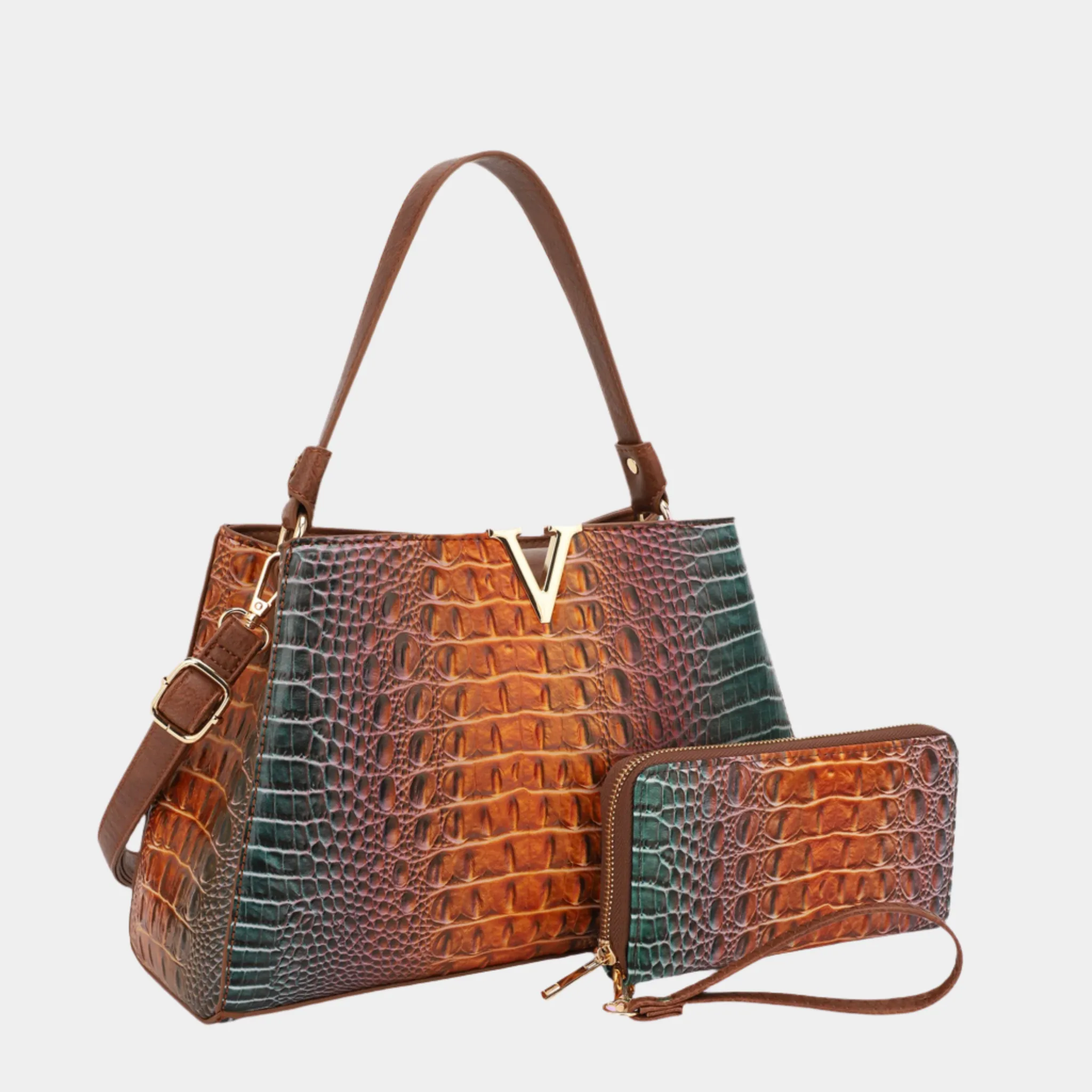Sienna Crocodile-Style Handbag