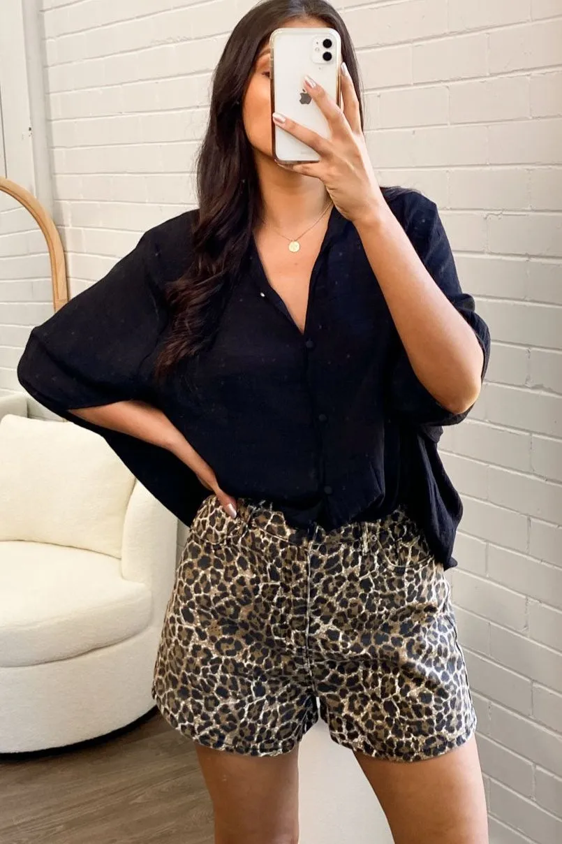 Sofia Leopard Shorts