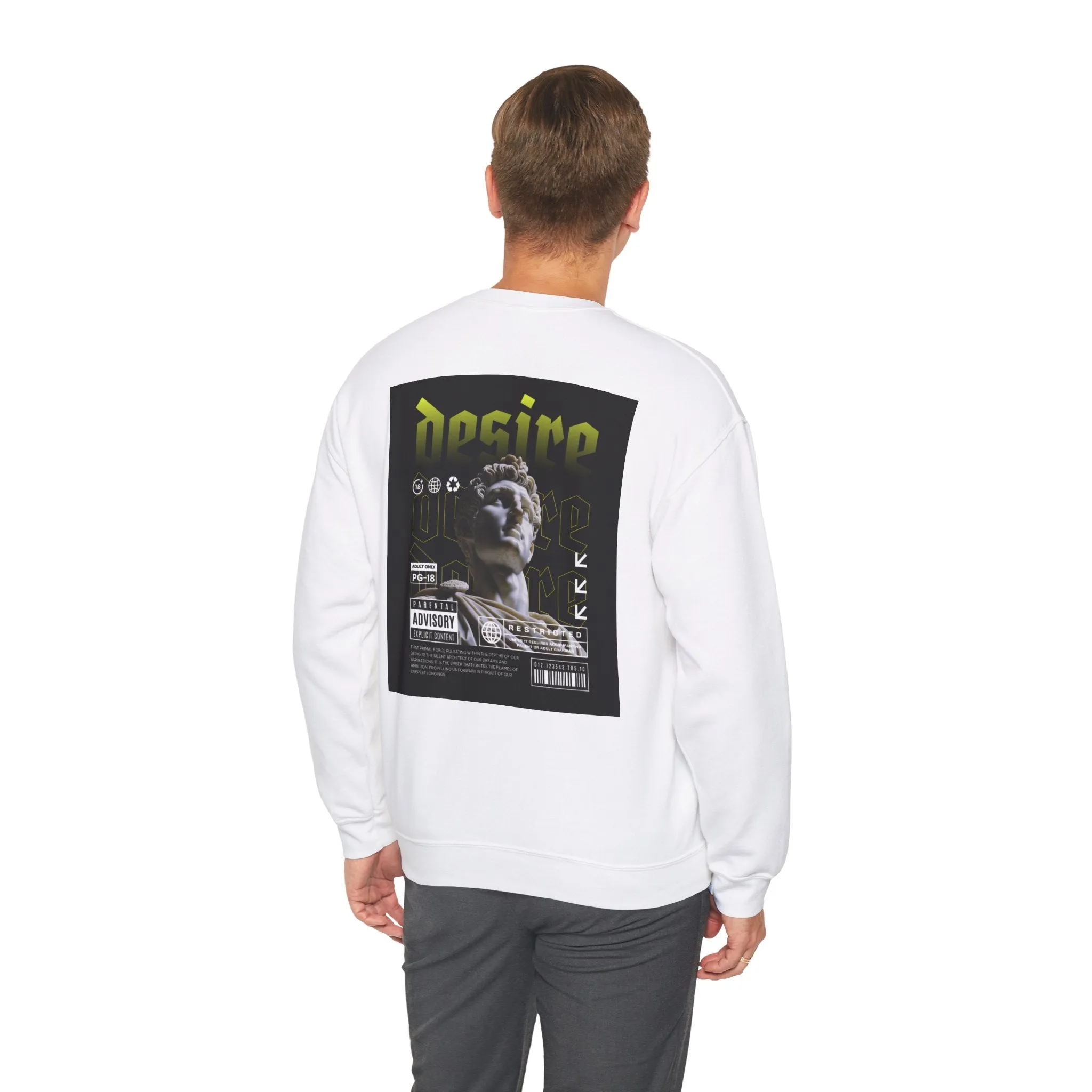 Stylish Unisex Crewneck Sweatshirt - 'Desire' Graphic Print