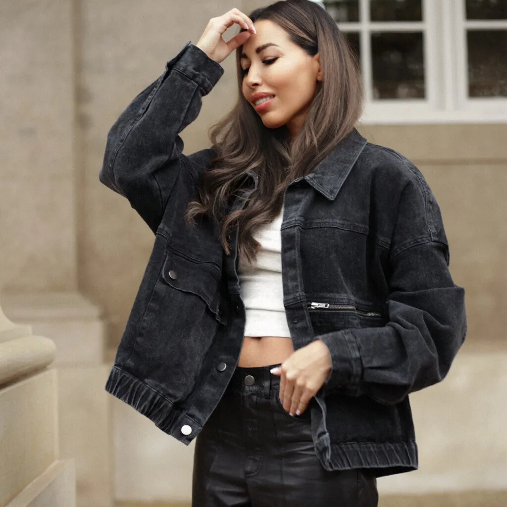 Susan denim jacket / 100084 - Black (Nero)