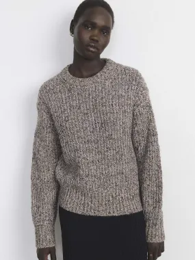 The Multicolour Fuzzy Sweater in Grey Morn
